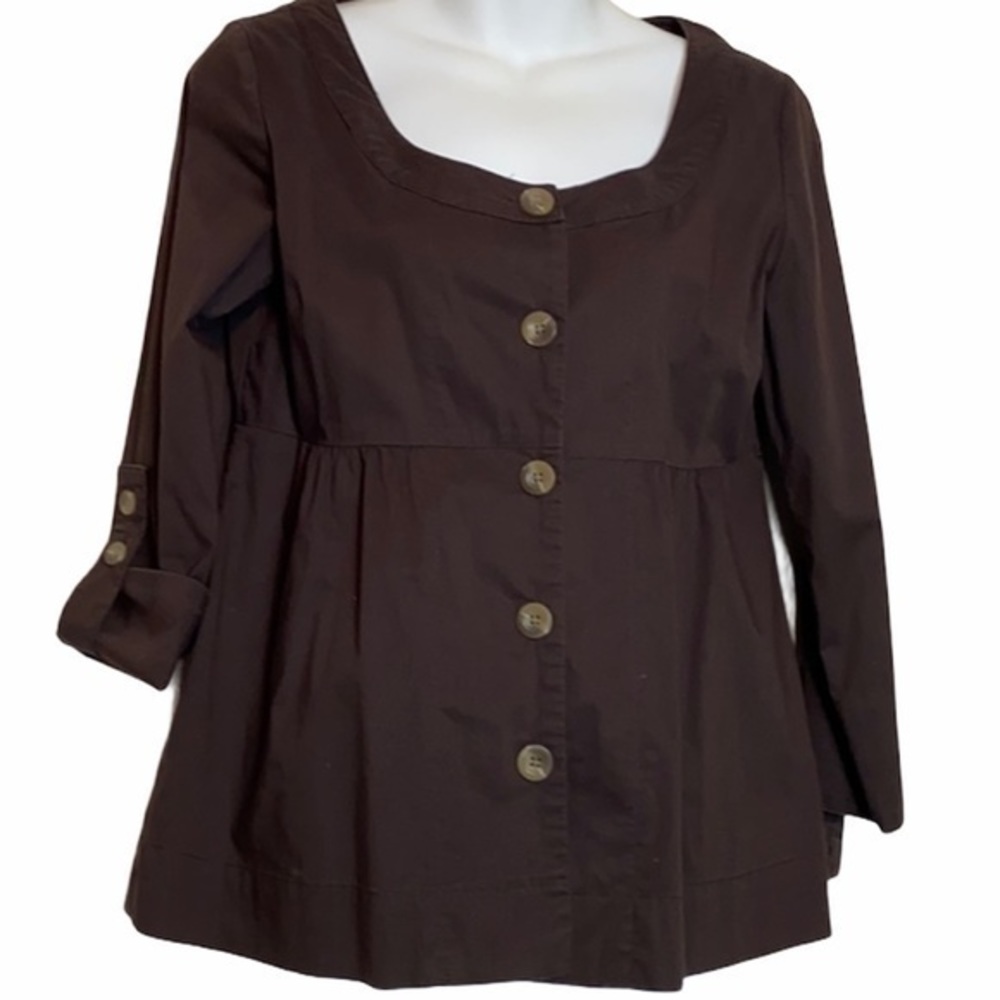 Old Navy Brown Fit & Flare Top Size S